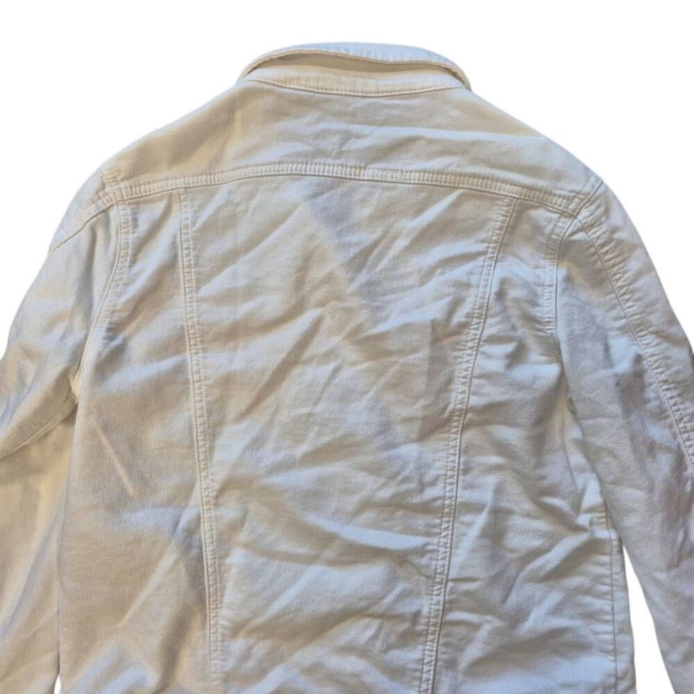 Buffalo White Denim Jean Jacket Women's Size Small Classic Stretch Trucker - Picture 5 of 12